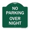 Signmission No Parking Overnight Parking Sign, Green & White Aluminum Sign, 18" x 18", GW-1818-23680 A-DES-GW-1818-23680 - alternate 1